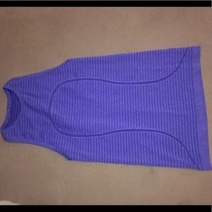 REVERVED- LULULEMON- Blue high neck tank